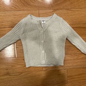 OshKosh B'gosh Light Gray Ribbed Cardigan 18 months